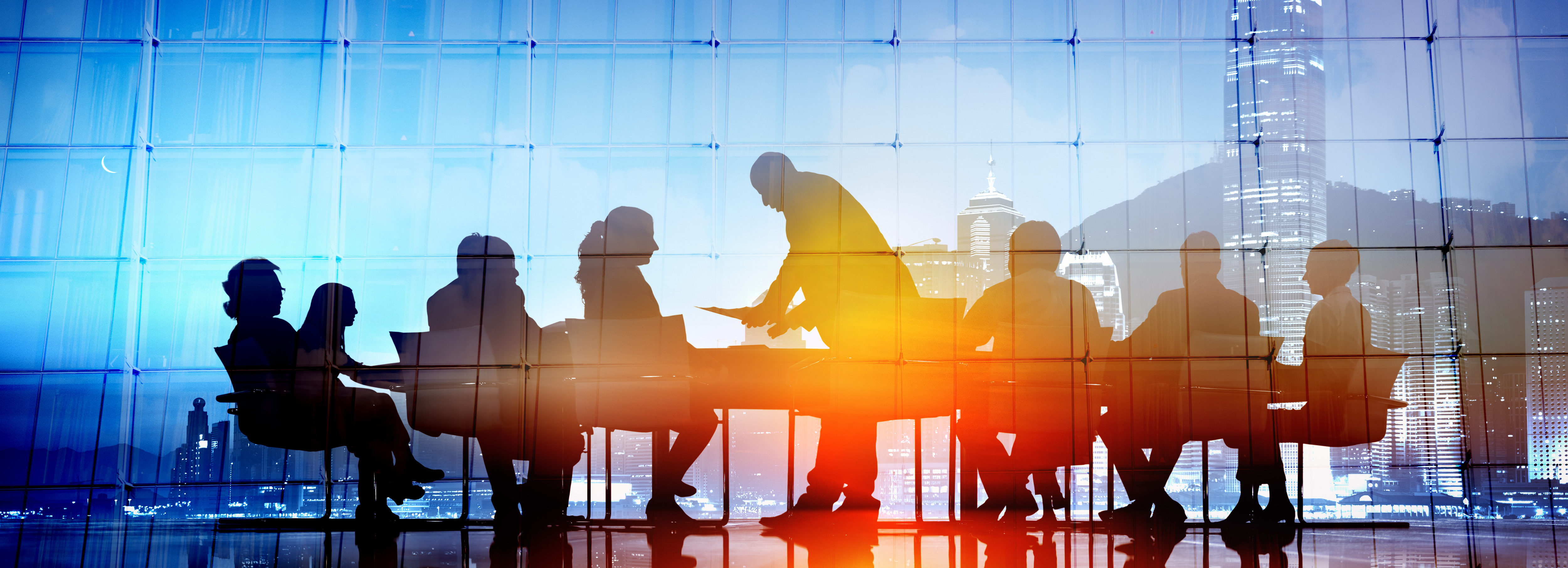 Back Lit Business People Discussion Cityscape Meeting Concept Back Lit Business People Discussion Cityscape Meeting Concept
